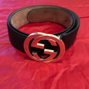 Gucci belt with silver buckle